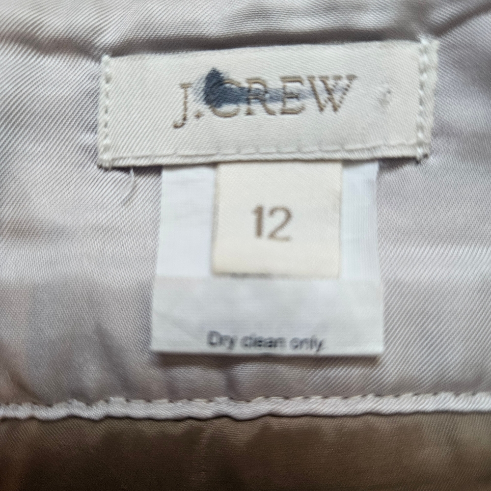 J.Crew 100% Wool Pencil Skirt Purple Green Plaid Tweed Fully Lined Size 12 - Picture 5 of 8